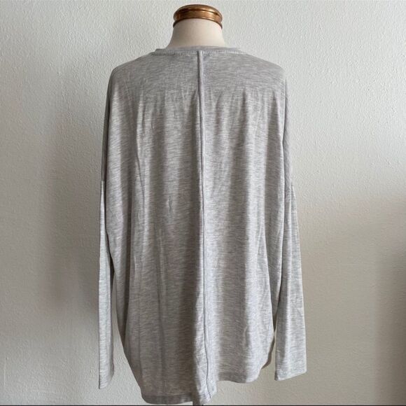 Athleta Cloudlight Relaxed Asym Top Gray S - Picture 4 of 6